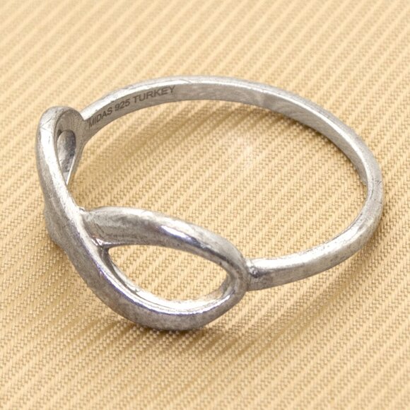 Vintage Sterling Silver Infinity Symbol Ring Stamped 925 - Picture 5 of 7